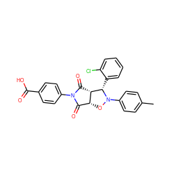 Cc1ccc(N2O[C@@H]3C(=O)N(c4ccc(C(=O)O)cc4)C(=O)[C@@H]3[C@@H]2c2ccccc2Cl)cc1 ZINC000084671886