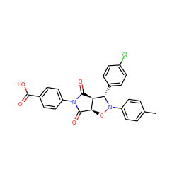 Cc1ccc(N2O[C@H]3C(=O)N(c4ccc(C(=O)O)cc4)C(=O)[C@H]3[C@@H]2c2ccc(Cl)cc2)cc1 ZINC000101521219