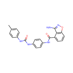 Cc1ccc(NC(=O)Nc2ccc(NC(=O)c3cccc4onc(N)c34)cc2)cc1 ZINC000084669738