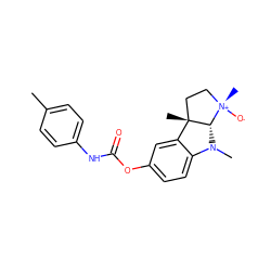 Cc1ccc(NC(=O)Oc2ccc3c(c2)[C@]2(C)CC[N@+](C)([O-])[C@@H]2N3C)cc1 ZINC000261085385