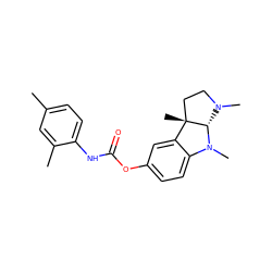 Cc1ccc(NC(=O)Oc2ccc3c(c2)[C@]2(C)CCN(C)[C@@H]2N3C)c(C)c1 ZINC000013470191