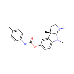 Cc1ccc(NC(=O)Oc2ccc3c(c2)[C@]2(C)CCN(C)[C@@H]2N3C)cc1 ZINC000013470189