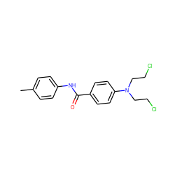 Cc1ccc(NC(=O)c2ccc(N(CCCl)CCCl)cc2)cc1 ZINC000049762477