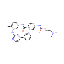 Cc1ccc(NC(=O)c2ccc(NC(=O)/C=C/CN(C)C)cc2)cc1Nc1nccc(-c2cccnc2)n1 ZINC000087723487