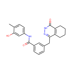 Cc1ccc(NC(=O)c2cccc(Cc3n[nH]c(=O)c4c3CCCC4)c2)cc1O ZINC000168209711