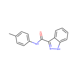 Cc1ccc(NC(=O)c2n[nH]c3ccccc23)cc1 ZINC000008286987