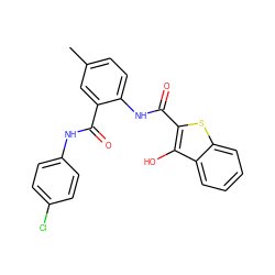 Cc1ccc(NC(=O)c2sc3ccccc3c2O)c(C(=O)Nc2ccc(Cl)cc2)c1 ZINC000013487508