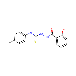 Cc1ccc(NC(=S)NNC(=O)c2ccccc2O)cc1 ZINC000005740383