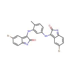 Cc1ccc(NC2=c3cc(Br)ccc3=NC2=O)cc1NC1=c2cc(Br)ccc2=NC1=O ZINC000653858764