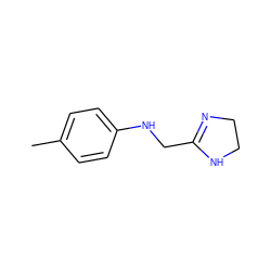 Cc1ccc(NCC2=NCCN2)cc1 ZINC000029474023