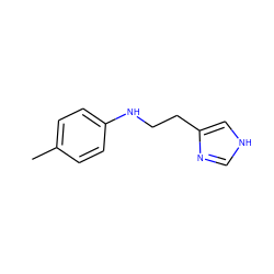 Cc1ccc(NCCc2c[nH]cn2)cc1 ZINC000049088979