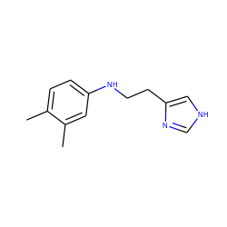 Cc1ccc(NCCc2c[nH]cn2)cc1C ZINC000049088442