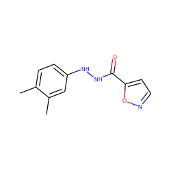 Cc1ccc(NNC(=O)c2ccno2)cc1C ZINC000000152124