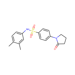 Cc1ccc(NS(=O)(=O)c2ccc(N3CCCC3=O)cc2)cc1C ZINC000007708172