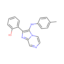 Cc1ccc(Nc2c(-c3ccccc3O)nc3cnccn23)cc1 ZINC000018058931