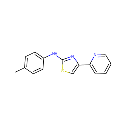 Cc1ccc(Nc2nc(-c3ccccn3)cs2)cc1 ZINC000000190251