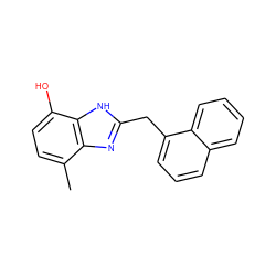 Cc1ccc(O)c2[nH]c(Cc3cccc4ccccc34)nc12 ZINC000026295784