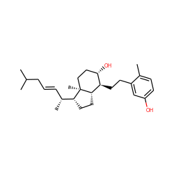 Cc1ccc(O)cc1CC[C@@H]1[C@@H](O)CC[C@@]2(C)[C@H]1CC[C@@H]2[C@H](C)/C=C/CC(C)C ZINC000073196212