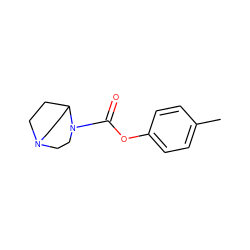 Cc1ccc(OC(=O)N2CCN3CCC2CC3)cc1 ZINC000042966924