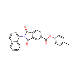 Cc1ccc(OC(=O)c2ccc3c(c2)C(=O)N(c2cccc4ccccc24)C3=O)cc1 ZINC000000825462