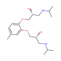 Cc1ccc(OC[C@H](O)CNC(C)C)c(OC[C@H](O)CNC(C)C)c1 ZINC000168108471