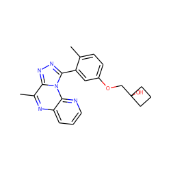 Cc1ccc(OCC2(O)CCC2)cc1-c1nnc2c(C)nc3cccnc3n12 ZINC000145731709