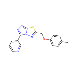 Cc1ccc(OCc2nn3c(-c4cccnc4)nnc3s2)cc1 ZINC000005518350