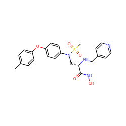 Cc1ccc(Oc2ccc(N(C[C@H](NCc3ccncc3)C(=O)NO)S(C)(=O)=O)cc2)cc1 ZINC000096319062