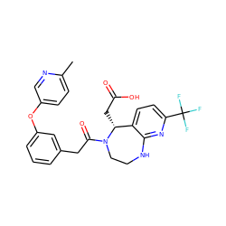 Cc1ccc(Oc2cccc(CC(=O)N3CCNc4nc(C(F)(F)F)ccc4[C@H]3CC(=O)O)c2)cn1 ZINC000103266018