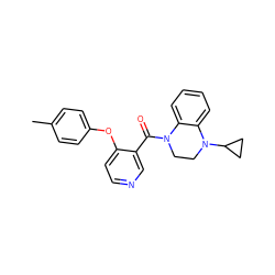 Cc1ccc(Oc2ccncc2C(=O)N2CCN(C3CC3)c3ccccc32)cc1 ZINC000095579243