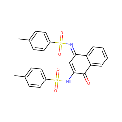 Cc1ccc(S(=O)(=O)/N=C2\C=C(NS(=O)(=O)c3ccc(C)cc3)C(=O)c3ccccc32)cc1 ZINC000100634496