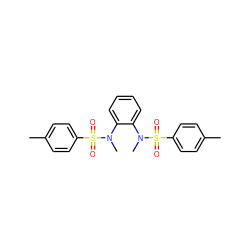 Cc1ccc(S(=O)(=O)N(C)c2ccccc2N(C)S(=O)(=O)c2ccc(C)cc2)cc1 ZINC000000636919