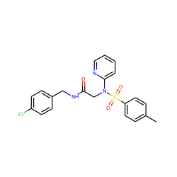 Cc1ccc(S(=O)(=O)N(CC(=O)NCc2ccc(Cl)cc2)c2ccccn2)cc1 ZINC000028890839