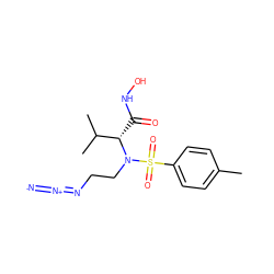 Cc1ccc(S(=O)(=O)N(CCN=[N+]=[N-])[C@@H](C(=O)NO)C(C)C)cc1 ZINC000096934264