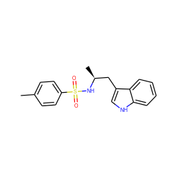 Cc1ccc(S(=O)(=O)N[C@@H](C)Cc2c[nH]c3ccccc23)cc1 ZINC000028820470