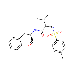 Cc1ccc(S(=O)(=O)N[C@H](C(=O)N[C@@H](C=O)Cc2ccccc2)C(C)C)cc1 ZINC000027984161