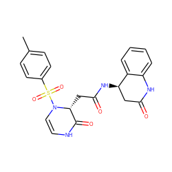 Cc1ccc(S(=O)(=O)N2C=CNC(=O)[C@H]2CC(=O)N[C@@H]2CC(=O)Nc3ccccc32)cc1 ZINC000073158680