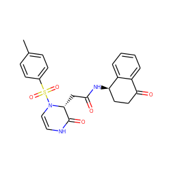 Cc1ccc(S(=O)(=O)N2C=CNC(=O)[C@H]2CC(=O)N[C@@H]2CCC(=O)c3ccccc32)cc1 ZINC000073158686