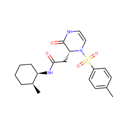 Cc1ccc(S(=O)(=O)N2C=CNC(=O)[C@H]2CC(=O)N[C@@H]2CCCC[C@@H]2C)cc1 ZINC000073158846