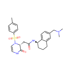 Cc1ccc(S(=O)(=O)N2C=CNC(=O)[C@H]2CC(=O)N[C@@H]2CCCc3cc(CN(C)C)ccc32)cc1 ZINC000082157483