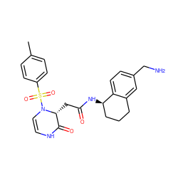 Cc1ccc(S(=O)(=O)N2C=CNC(=O)[C@H]2CC(=O)N[C@@H]2CCCc3cc(CN)ccc32)cc1 ZINC000082151383