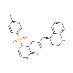 Cc1ccc(S(=O)(=O)N2C=CNC(=O)[C@H]2CC(=O)N[C@@H]2CCNc3ccccc32)cc1 ZINC000073163084