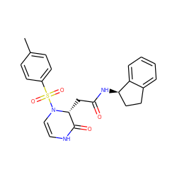 Cc1ccc(S(=O)(=O)N2C=CNC(=O)[C@H]2CC(=O)N[C@@H]2CCc3ccccc32)cc1 ZINC000073157379