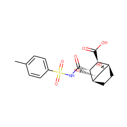 Cc1ccc(S(=O)(=O)NC(=O)[C@H]2[C@@H]3CC[C@H]([C@@H]2C(=O)O)[C@@H](O)[C@H]3O)cc1 ZINC000299869844