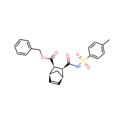 Cc1ccc(S(=O)(=O)NC(=O)[C@H]2[C@H]3C=C[C@H](C3)[C@H]2C(=O)OCc2ccccc2)cc1 ZINC000299870971