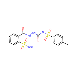 Cc1ccc(S(=O)(=O)NC(=O)NNC(=O)c2ccccc2S(N)(=O)=O)cc1 ZINC000013612946