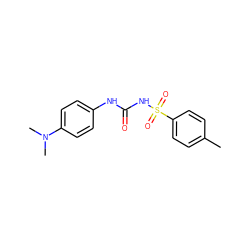 Cc1ccc(S(=O)(=O)NC(=O)Nc2ccc(N(C)C)cc2)cc1 ZINC000000158170