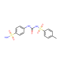 Cc1ccc(S(=O)(=O)NC(=O)Nc2ccc(S(N)(=O)=O)cc2)cc1 ZINC000026474822