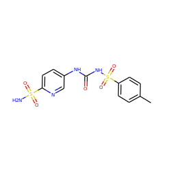 Cc1ccc(S(=O)(=O)NC(=O)Nc2ccc(S(N)(=O)=O)nc2)cc1 ZINC000098209168