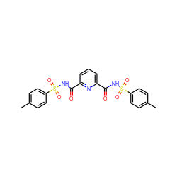 Cc1ccc(S(=O)(=O)NC(=O)c2cccc(C(=O)NS(=O)(=O)c3ccc(C)cc3)n2)cc1 ZINC000073162850